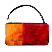 Feu arrière LED rectangulaire pour camions et remorques, 12V 24V, rouge ambre bicolore, fixation 2 boulons, universel pour camions et remorques - Vente chaude