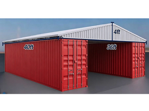 Multifunctional Outdoor Storage <b>Tent</b> Heavy Duty Container Shelter For Garage Warehouse Color steel tile container roof factory - Product Image 4