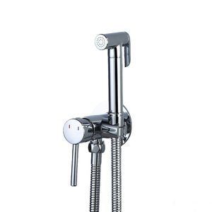 Pommeau <span class=keywords><strong>de</strong></span> douche mural dissimulé transfrontalier avec pistolet <span class=keywords><strong>de</strong></span> pulvérisation <span class=keywords><strong>eau</strong></span> chaude et froide pour bidet féminin - Product Image 6