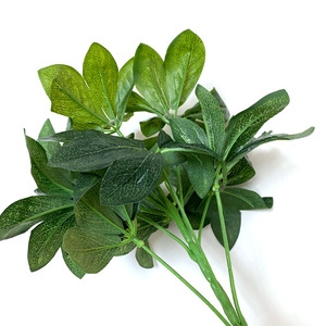 Plante artificielle en bois en forme de pattes de canard, 37 cm de haut, feuilles de simulation, plante décorative d'intérieur pour bureau - Product Image 5
