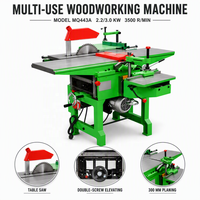 Machine à bois combinée multifonction MQ443A : Scie, Dégauchisseuse et Raboteuse avec table coulissante pour atelier de menuiserie