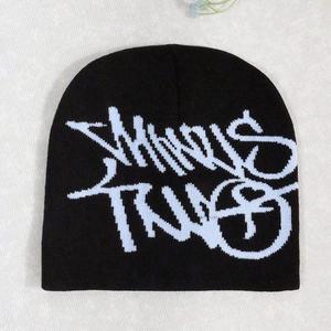 Soft Unisex Jacquard Jacquard Beanie <b>Hat</b> <b>for</b> Men Hip Hop Promotional Mens Acrylic Beanie Custom Knitted <b>Hat</b> - Product Image 2