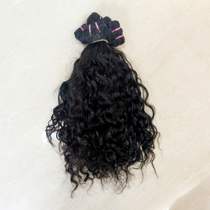 Extensions de cheveux vierges de haute qualité, 100% naturels, bouclés, noirs, pour tresses, provenant de la source du temple - Product Image 1