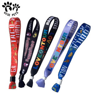 Venta caliente varios colores pulseras logotipo personalizado pulseras para eventos/pulseras de tela personalizadas para fiesta concierto Club - Product Image 1