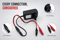 Chargeur de batterie au plomb 12V pour véhicules électriques pour enfants (Jeep, SUV, tout-terrain) avec pinces crocodiles 5,5 mm DC US EU