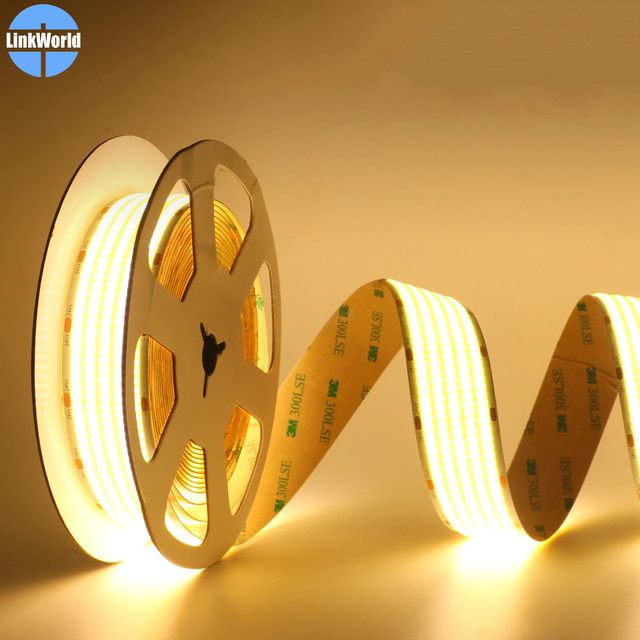 High Lumen COB Led Strip Light 30mm 5Rows 1600Leds/m White 3000K 4000K 6500K Flexible High Brightness COB Led Strip 24V