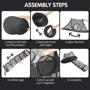 Tienda de campaña de lujo para gatos y perros JIAHAO con malla cómoda y cama plegable de tela superior de túnel suministro directo de fábrica para uso en invierno - Product Image 4