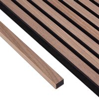 Tira de madera acústica para decoración Interior, listones resistentes al fuego, a prueba de absorción de sonido, color negro, respetuoso con el medio ambiente, precio del panel