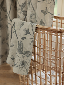 <span class=keywords><strong>Tela</strong></span> de Cortina con Estampado Botánico <span class=keywords><strong>Gris</strong></span> de Diseño Moderno, <span class=keywords><strong>Tela</strong></span> de Cortina Estampada de Felpa en Forma de S de Alta Calidad para Sala de Estar - Product Image 3