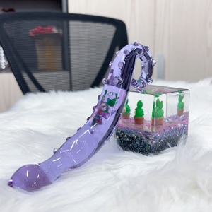 Paars Glas Anale Plug Schattige Glazen Anale Dildo 'S Voor Vrouwen Glas G-Spot Stimulatie Seksspeeltje - Product Image 4