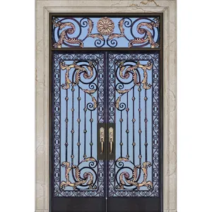 装飾的な鉄の門のドア写真錬鉄製の門コスト壁パネルフェンシングトレリスメタルゲート