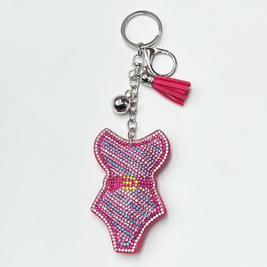 Promotional Diamond Bling Basketball Leather <b>Tassel</b> Keychain Crystal Rhinestone <b>Key</b> Charm Keychain - Product Image 6