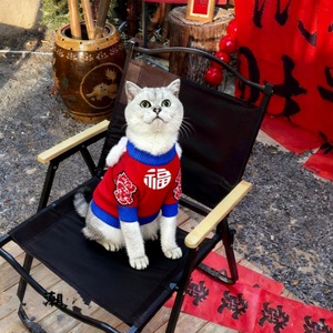 Ropa de invierno para perros, suéter tejido para gatos, atuendo festivo grueso para Bulldog Francés y Bichón, disponible en fábrica. - Product Image 4