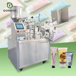 Manual Hand Cream Toothpaste Plastic Aluminum Hot Air Bottom Semi <b>Automatic</b> Tube Fill and Seal Machine - Product Image 1