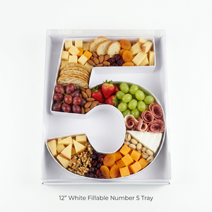 Cajas Rígidas Hechas a Mano de 12 Pulgadas con Laminado Mate, en Forma de Número, para Picnic, Dulces, Frutas, Alimentos, Carne, Bandeja Contenedora, Tabla de Charcutería, Rellenable - Product Image 1