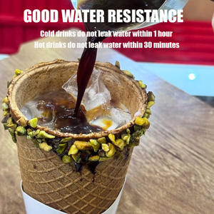 Tazza Commestibile in Biscotto Croccante, Tazza di Caffè Usa e Getta in Avena Croccante, Tazza Ecologica e Creativa da Mangiare - Product Image 3