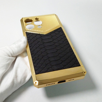 Coque de téléphone 2-en-1 sculptée de façon exquise Coque de protection haut de gamme pour iphone en cuir