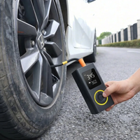 Pocket Metal Air Compressor Portable Tire Inflator with Tire Pressure Monitor and Fast Inflation for Car Motorcycle