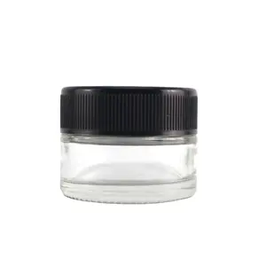 1 oz 2oz 3oz 10oz glass jar childproof suppliers smell proof flower herbal powder packing CR lid concentrate container glass jar