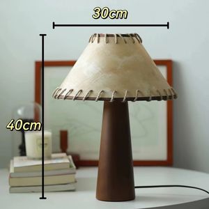 Ministerio De Justicia Retro E27 <span class=keywords><strong>lampione</strong></span> in legno a bulbo lussuosa lampada da tavolo per comodino camera da letto dell'hotel-alimentato a corrente continua - Product Image 2