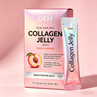 Collagène Peptide Liquide en Stick 5000mg Collagène Hydrolysé + Acide Hyaluronique + Biotine + Vitamine C, Favorise l'Élasticité et l'Éclat de la Peau