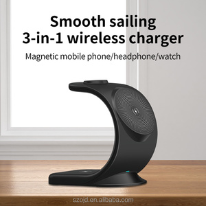 Base de Carga Inalámbrica 3 en 1, Cargador Magnético Rápido de 15W para iPhone, Apple Watch, AirPods, Puerto Tipo-C - Product Image 3