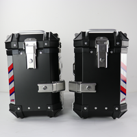 Vente en gros de boîtes à bagages latérales pour moto JPAD, 45L, noir, en alliage d'aluminium, sac de transport, boîte de rangement, coffre, garantie 1 an