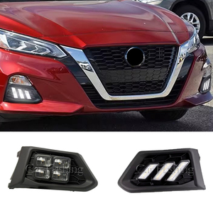 Feux de jour LED style voiture pour <span class=keywords><strong>Nissan</strong></span> <span class=keywords><strong>Altima</strong></span> 2019 <span class=keywords><strong>2020</strong></span> 2021 2022 avec couvercle de phare antibrouillard et clignotant jaune - Product Image 3