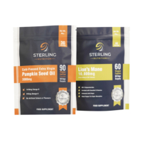 Supplément personnalisé capsule vitaminée pilule Sachet sachet d'échantillon sac d'emballage à fermeture éclair sur pied