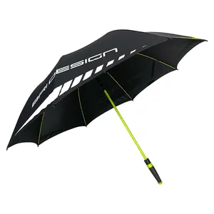 奥维达广告直筒高尔夫伞定制设计标志印花豪华彩色玻璃纤维防风汽车促销伞