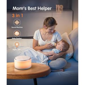 Machine à bruit blanc pour bébé avec veilleuse, 34 sons apaisants, rechargeable sur batterie - Product Image 2