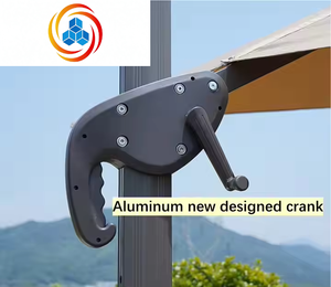 Parasol de plage commercial au design moderne, mobilier d'extérieur imperméable en aluminium pour patio, jardin, bord de piscine, parc, hôtel - Product Image 4