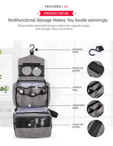 <span class=keywords><strong>Bolsa</strong></span> <span class=keywords><strong>de</strong></span> Cosméticos Portátil Impermeable <span class=keywords><strong>con</strong></span> Cierre y Gancho para Colgar, Organizador <span class=keywords><strong>de</strong></span> Viaje, Diseño Personalizado <span class=keywords><strong>de</strong></span> Fábrica China - Product Image 1