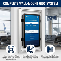 Terminal FIDS OEM Fabricado a Medida, Sistema de Pantalla LCD Personalizado con CMS para Información y Orientación de Pasajeros en Aeropuertos y Metro