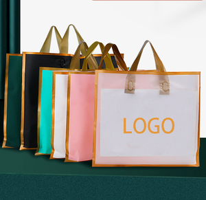 Logo personalizzato fabbrica eco-friendly stampato di alta qualità vestiti di plastica poliestere imballaggio Tote Bag Shopping regalo sacchetti con la mano - Product Image 2