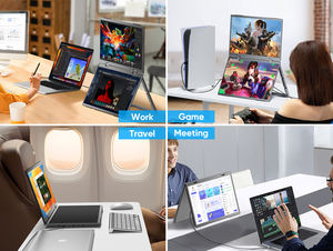 Moniteur bon marché 14 ''1080P FHD double triple moniteur portable IPS HDR 100% SRGB écran pliable moniteur de jeu Plug & Play pour ordinateur portable - Product Image 5