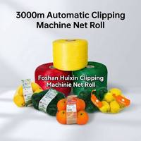 Filet tubulaire en PE de qualité alimentaire pour légumes, haute résistance, <3% de rétrécissement, rouleau de 3000m pour machine à clipser automatique