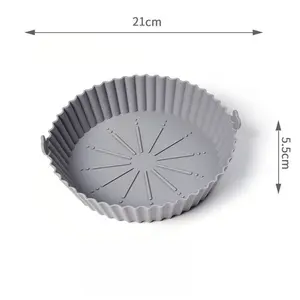 Silicone Air Fryer Liners 8 inch Basket Food Safe Air Fryer Oven Accessories Reusable Air Fryer Silicone pot Inserts