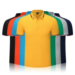 Polo de algodón personalizado para hombre, camiseta negra y azul marino bordada, novedad