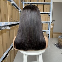 Pelucas al por Mayor de Fábrica en Vietnam, Pelucas Lisas 16A SDD de 14-30 Pulgadas, Color Negro Natural, Cabello Humano 100%