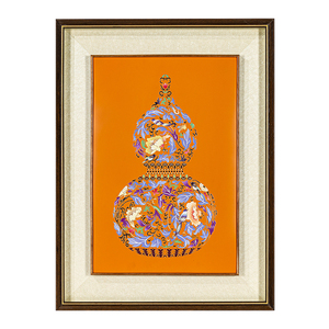 Décoration Murale Artistique en <span class=keywords><strong>Cuivre</strong></span> Gravé en Forme de Gourde – Art Métallique Personnalisé pour Hôtels et Gîtes - Product Image 2