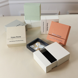 Custom logo Paper Cardboard Slide Out <b>Drawers</b> Rings Jewelry Storage Box - Product Image 1