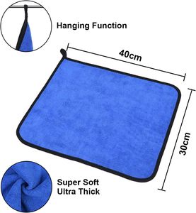 NOVISON Chiffon de nettoyage automobile en microfibre tricotée, couleur unie, 16x16 pouces, séchage rapide, pour usage domestique - Product Image 2