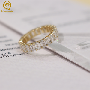 Premium IGI Certified Emerald Cut Lab Grown Diamond <b>Ring</b> 18K Gold D Color VVS1 Clarity Luxury Wedding Jewelry For Gift - Product Image 6