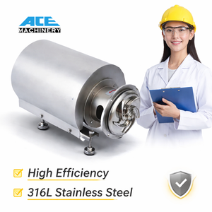 Pompe centrifuge sanitaire de qualité alimentaire SS304 et SS316L pour le transfert de bière et de lait, moteur à fréquence variable - Product Image 4