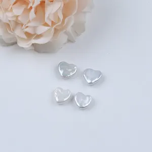 Zhuji 12-13mm White Love Shape Irregular Freshwater Loose Pearls For Diy