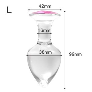 Tapón Anal de Cristal de Tres Tamaños, Base de Joyería, Juguete Sexual, <span class=keywords><strong>Dilatador</strong></span> Anal - Product Image 5