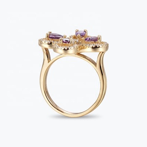 Las mejores joyas, accesorios de moda, flor púrpura personalizada, bonitas decoraciones para botellas de Perfume, Bling Croc Charms, anillo de amatista - Product Image 4