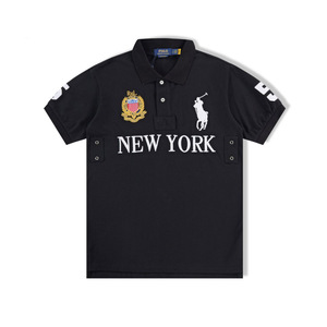Soldes d'été transfrontalières : Chemise décontractée à manches courtes et col à revers en coton peigné respirant, lavable en machine, grande taille, avec lettres imprimées - Product Image 2