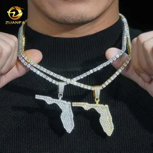 Factory directly sale hip hop fashion pendant vvs moissanite diamond pendant iced out pendant custom rapper jewelry